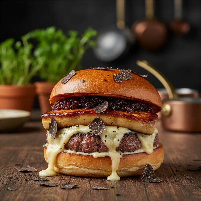Burger Gastronomique au Foie Gras et Truffe : Recette d'Exception